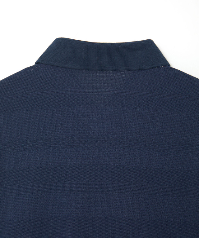 ジャカード シャドーボーダー ポロシャツ 【吸汗速乾】