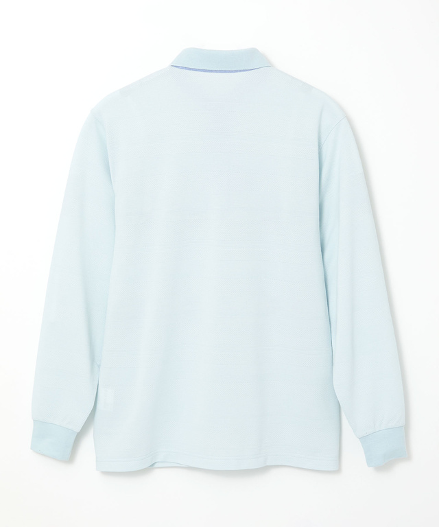 ジャカード シャドーボーダー ポロシャツ 【吸汗速乾】