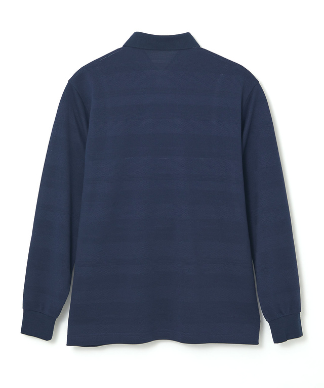 ジャカード シャドーボーダー ポロシャツ 【吸汗速乾】