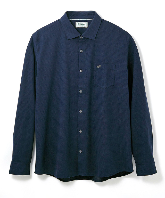 スノーコットン ジャカード カットシャツ【接触冷感】