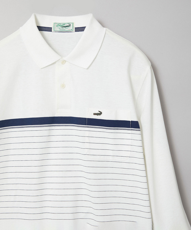 スノーコットン パネルボーダー ポロシャツ 【接触冷感】