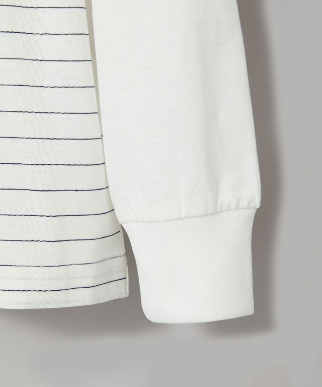 スノーコットン パネルボーダー ポロシャツ 【接触冷感】