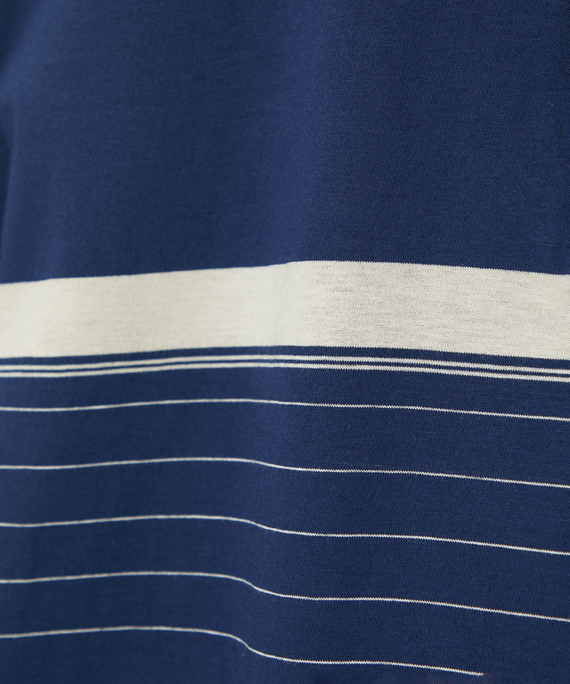 スノーコットン パネルボーダー ポロシャツ 【接触冷感】