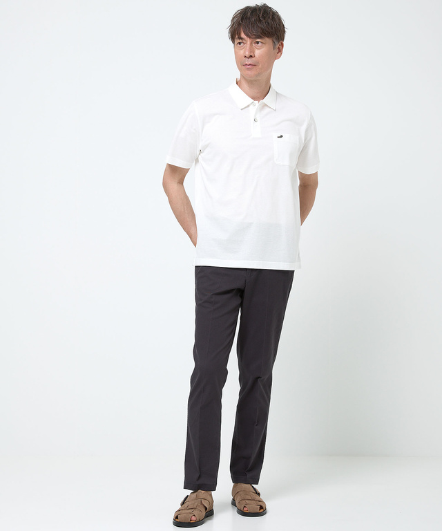 スノーコットン ジャカード天竺 ポロシャツ【接触冷感】