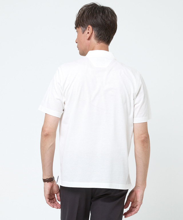 スノーコットン ジャカード天竺 ポロシャツ【接触冷感】