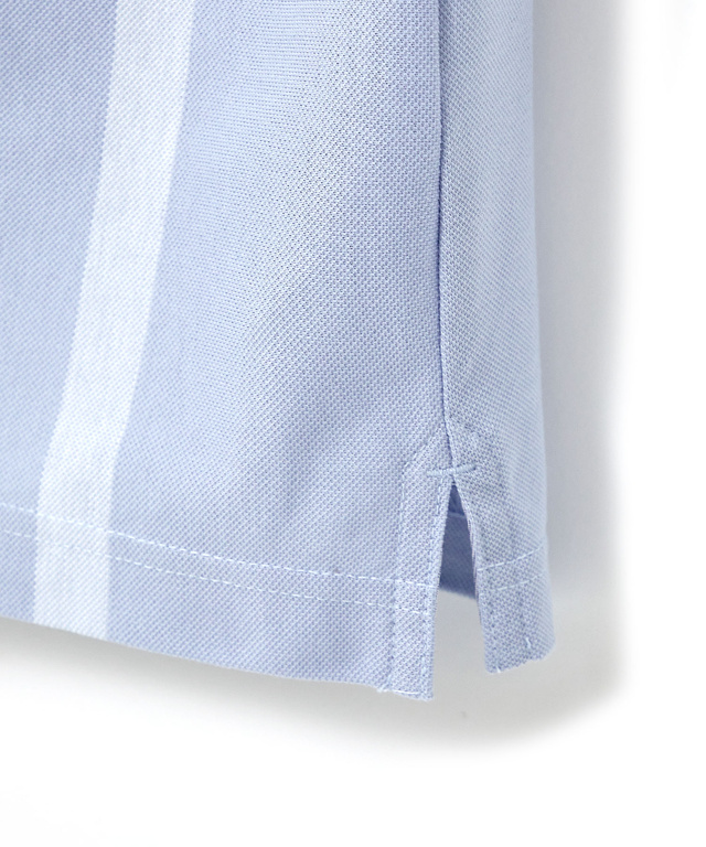 スノーコットン ストライプ ポロシャツ【接触冷感】