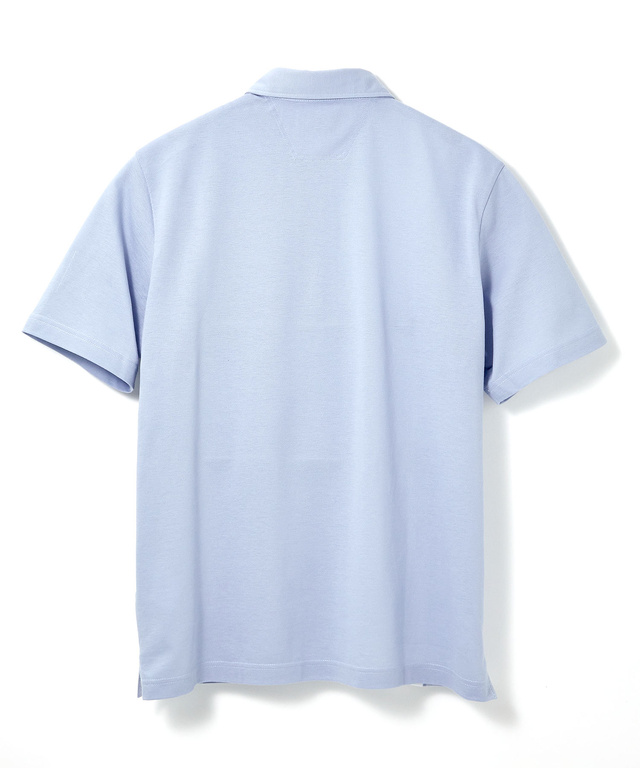 スノーコットン ストライプ ポロシャツ【接触冷感】