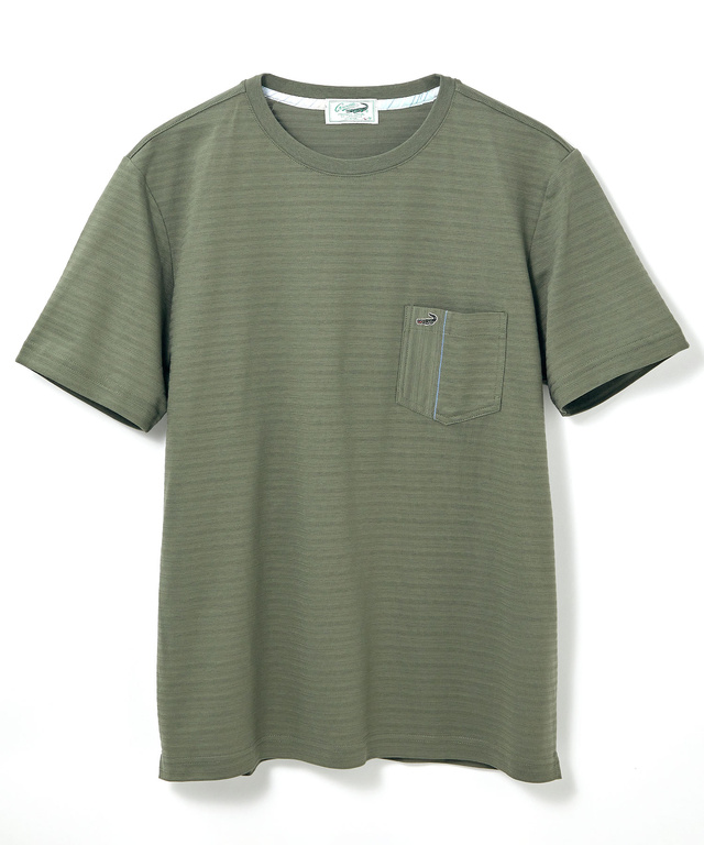 スノーコットン シャドーボーダー Tシャツ【接触冷感】