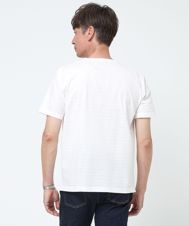 スノーコットン シャドーボーダー Tシャツ【接触冷感】