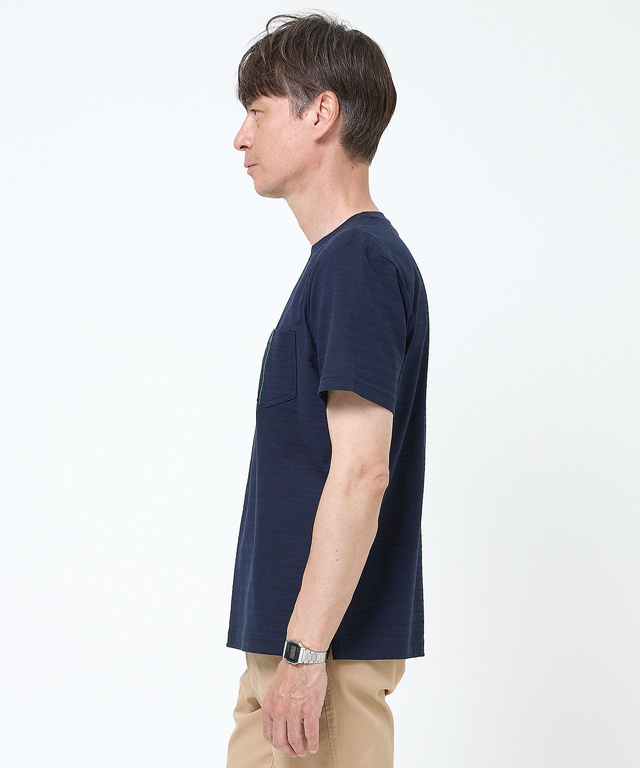 スノーコットン シャドーボーダー Tシャツ【接触冷感】