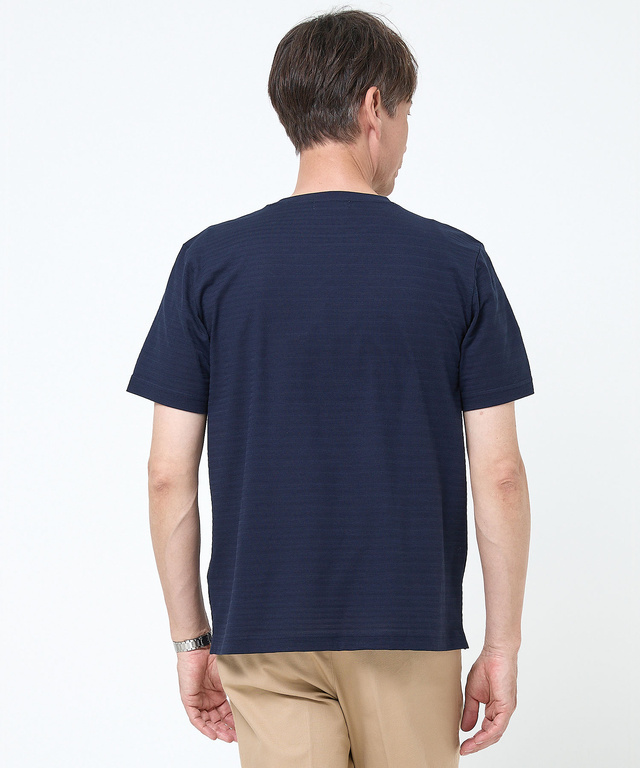 スノーコットン シャドーボーダー Tシャツ【接触冷感】