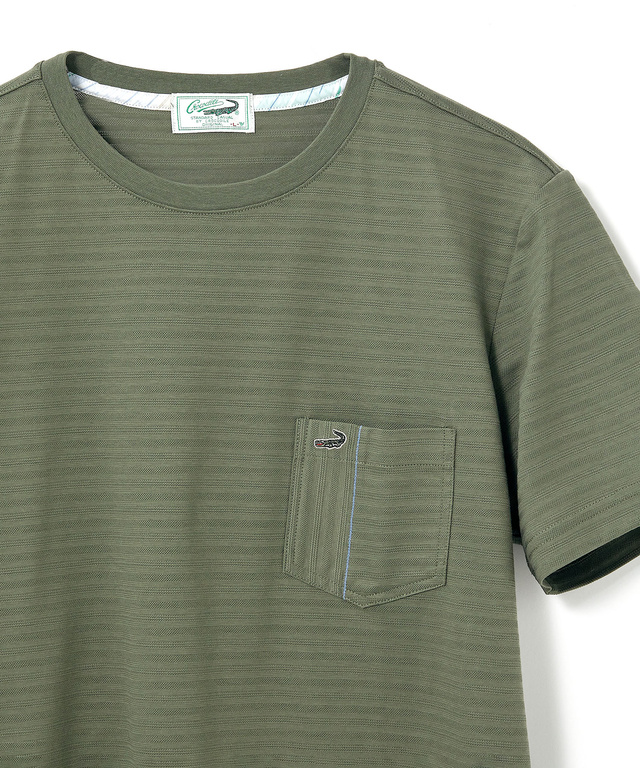 スノーコットン シャドーボーダー Tシャツ【接触冷感】