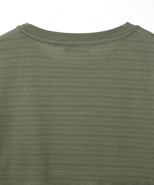 スノーコットン シャドーボーダー Tシャツ【接触冷感】