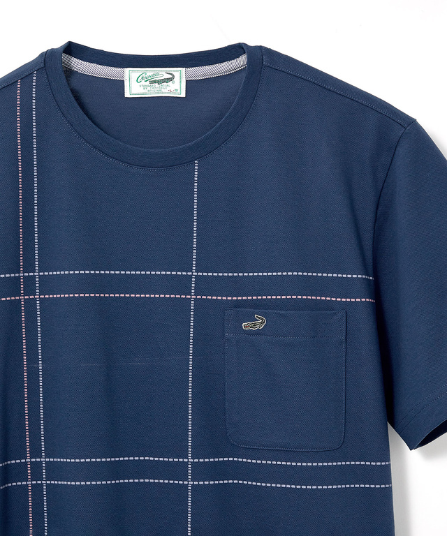 スノーコットン パネルチェック Tシャツ【接触冷感】