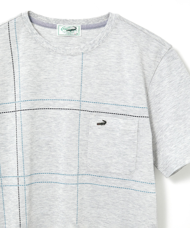 スノーコットン パネルチェック Tシャツ【接触冷感】