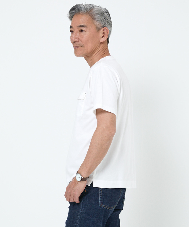 フラップポケット 天竺 Tシャツ【ウガンダ オーガニック コットン】