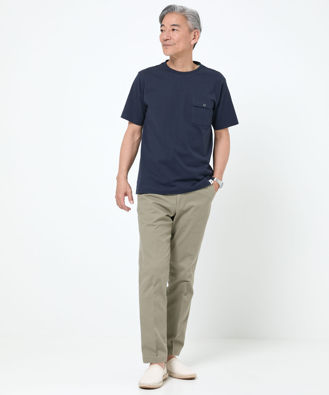 フラップポケット 天竺 Tシャツ【ウガンダ オーガニック コットン】