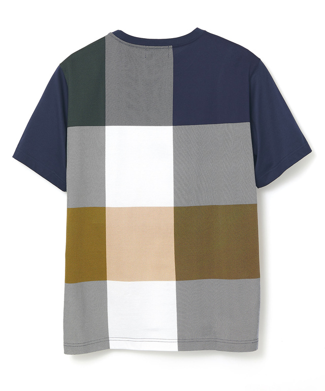 クロコダイルタータン パネルチェック Tシャツ