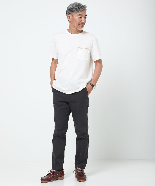 スノーリネン ポケット付き Tシャツ【接触冷感】