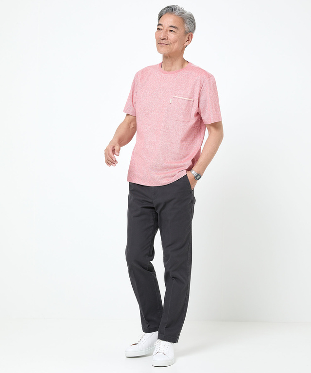 スノーリネン ポケット付き Tシャツ【接触冷感】