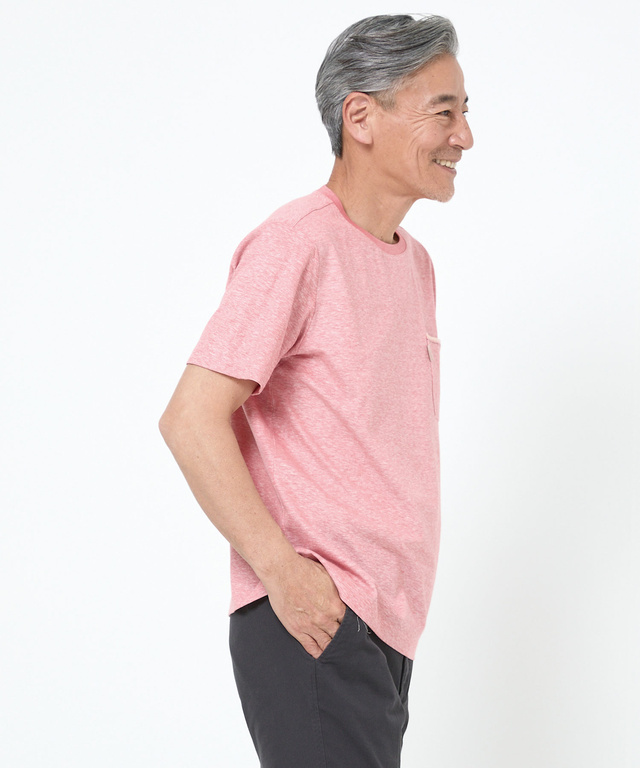 スノーリネン ポケット付き Tシャツ【接触冷感】