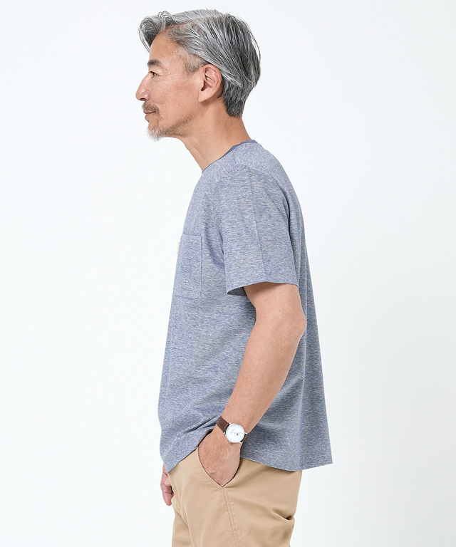 スノーリネン ポケット付き Tシャツ【接触冷感】
