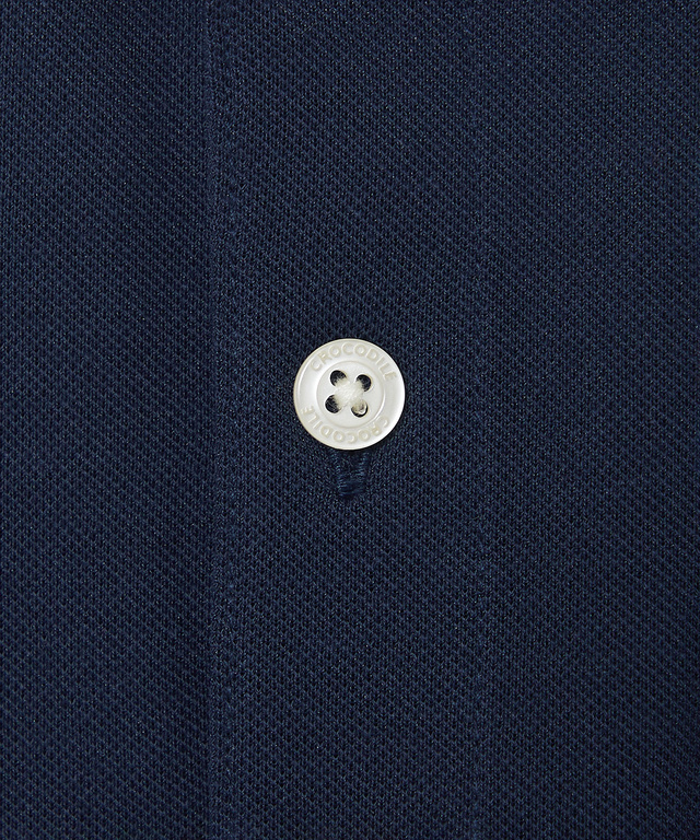 シルケット ラインプリント ポロシャツ