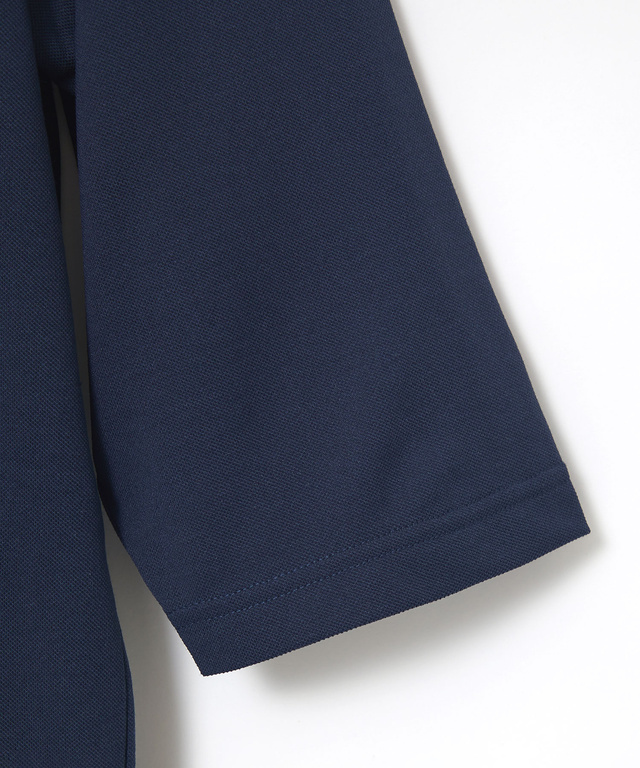 シルケット ラインプリント ポロシャツ