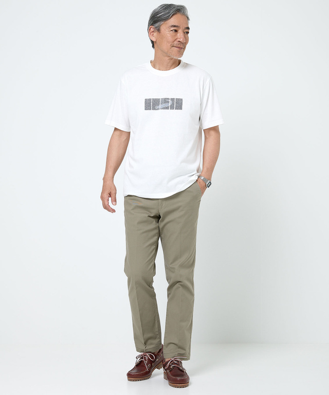 デニム調 ロゴプリント Tシャツ