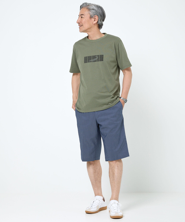 デニム調 ロゴプリント Tシャツ