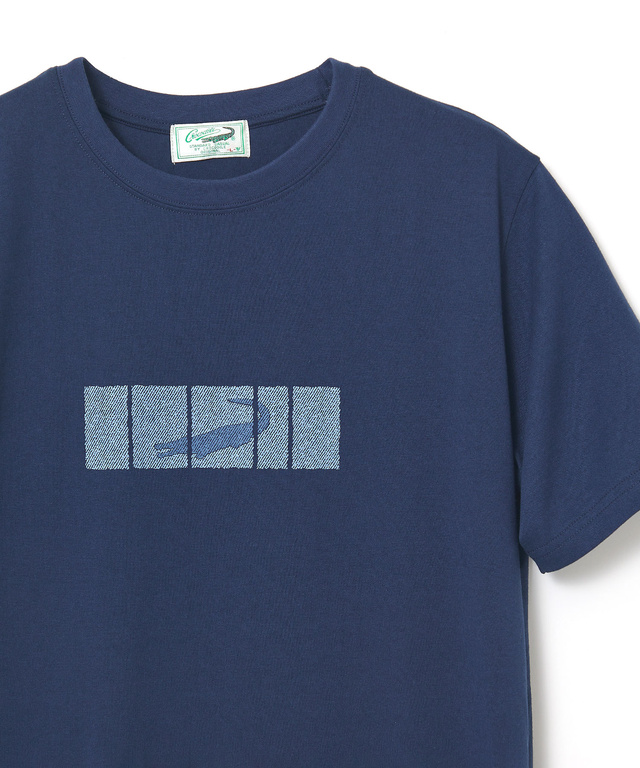 デニム調 ロゴプリント Tシャツ