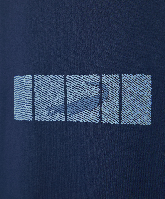 デニム調 ロゴプリント Tシャツ