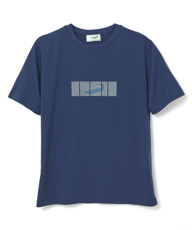 デニム調 ロゴプリント Tシャツ