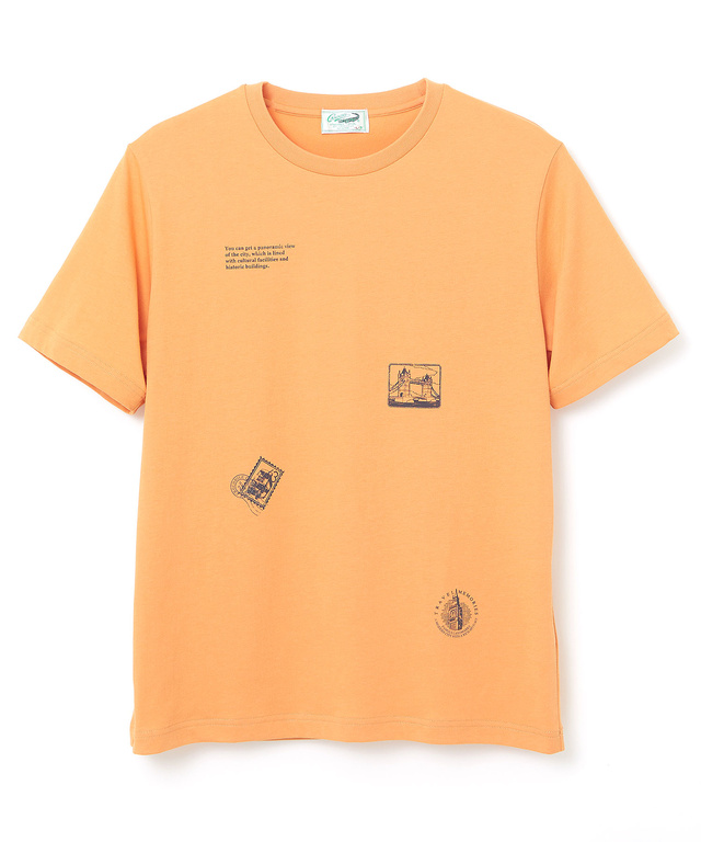 スタンププリント プレーティング Tシャツ