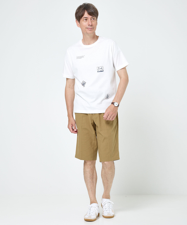 スタンププリント プレーティング Tシャツ