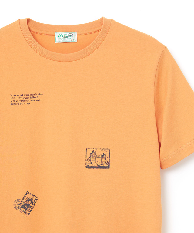 スタンププリント プレーティング Tシャツ