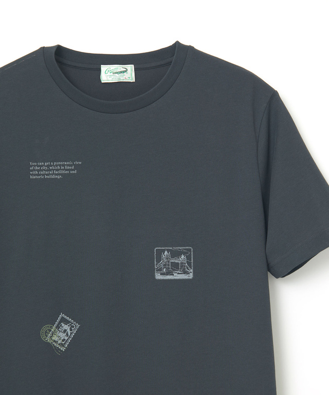 スタンププリント プレーティング Tシャツ