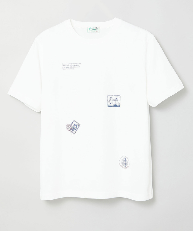 スタンププリント プレーティング Tシャツ