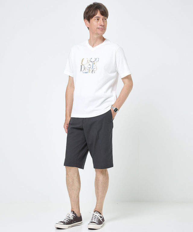 ロゴプリント Vネック Tシャツ