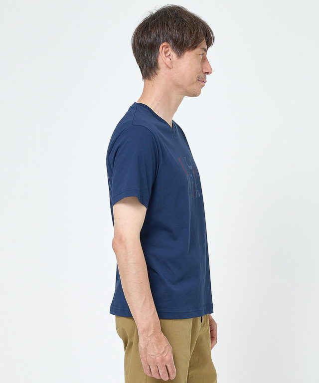 ロゴプリント Vネック Tシャツ