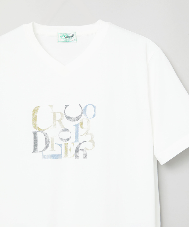 ロゴプリント Vネック Tシャツ