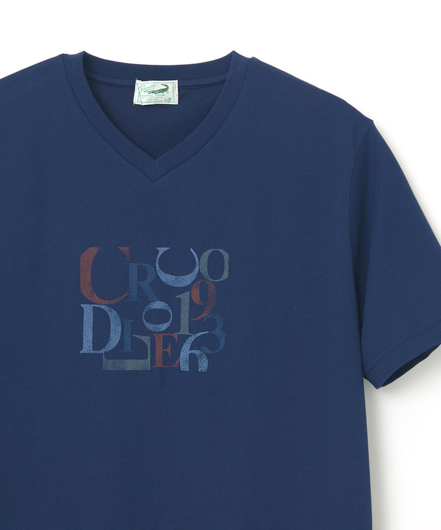 ロゴプリント Vネック Tシャツ