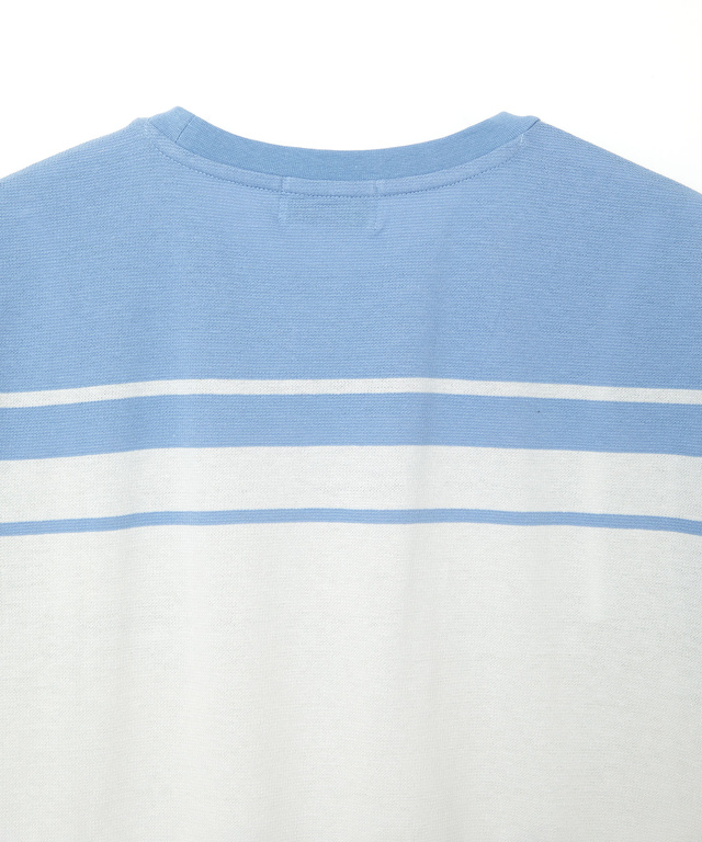 鹿の子調 パネルボーダー Tシャツ