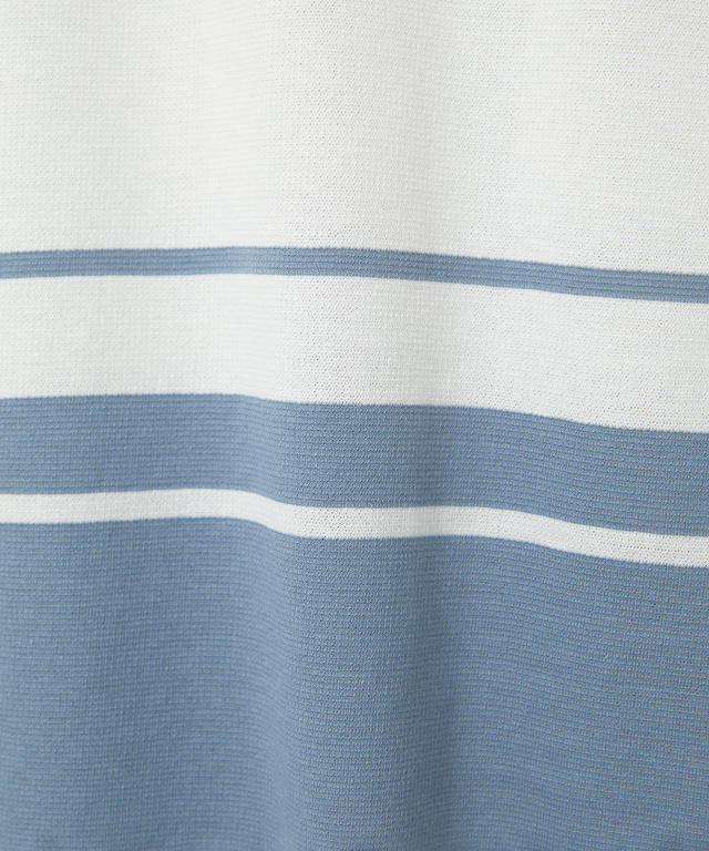 鹿の子調 パネルボーダー Tシャツ