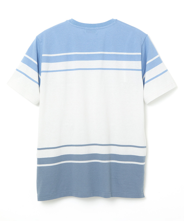 鹿の子調 パネルボーダー Tシャツ