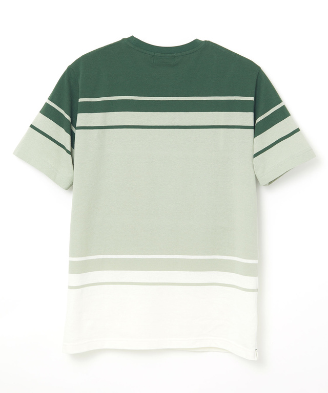 鹿の子調 パネルボーダー Tシャツ