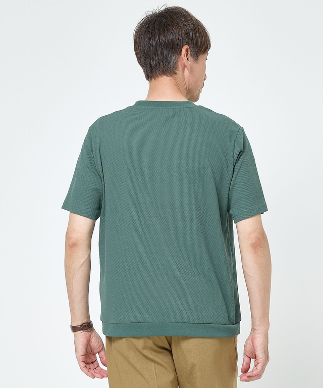 ワッフル ストレッチ リブTシャツ