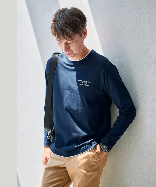 レイヤード風 ダブルフェイス Tシャツ