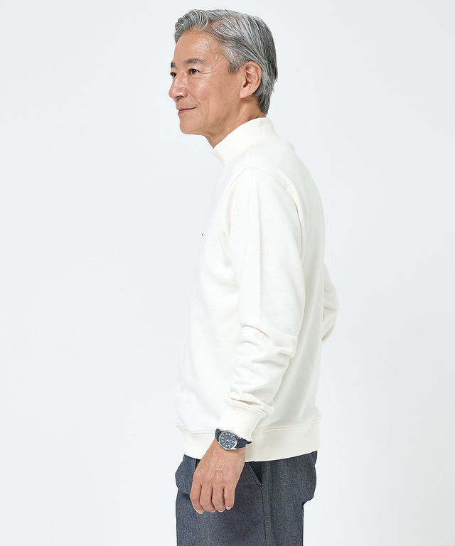 微起毛 モックネック スウェット
