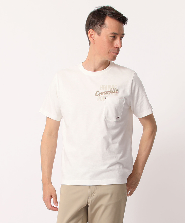 リベットクルーネックTシャツ